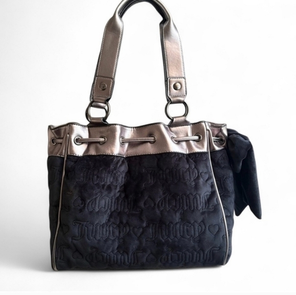 🖤🔹️Juicy Couture🔹️ Vintage Dreams Tote Daydreamer Liquorice Gunmetal - Picture 3 of 3
